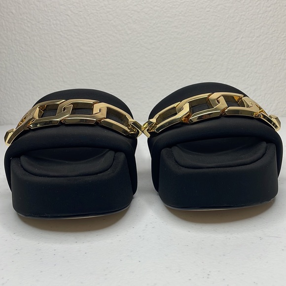Good American Black Gold Chain Slip On Shoes NWOT Size 7 - Picture 3 of 9